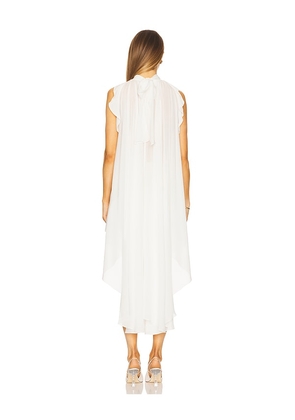 LA FUORI Silk Gathered Halter Top in White. Size M. Also in S.