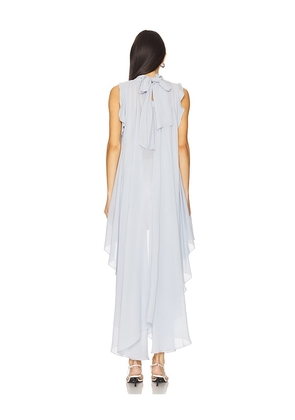 LA FUORI Gathered Halter Top in Baby Blue. Size M. Also in S, XS.