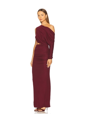 NBD Yahaira Maxi Dress in Burgundy. Size M. Also in XXS, XS, S, L.