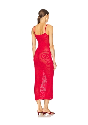 LOBA Orlando Midi Dress in Red. Size S. Also in M.
