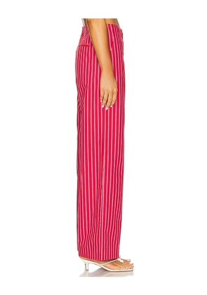 Line & Dot Claudine Pants in Red. Size M. Also in S, XS, XL.