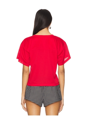 Lovers and Friends Cropped Jersey Top in Red. Size S. Also in XS.