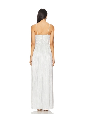 Lovers and Friends Emmy Gown in Metallic Silver. Size M. Also in XS.