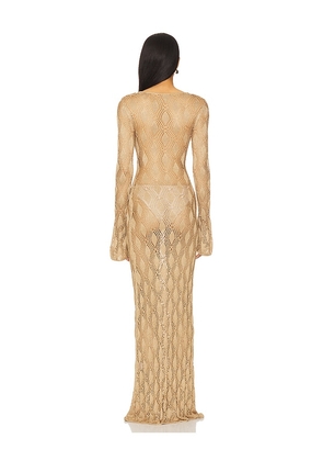 Lovers and Friends Torin Maxi Dress in Tan. Size XS. Also in S, M.