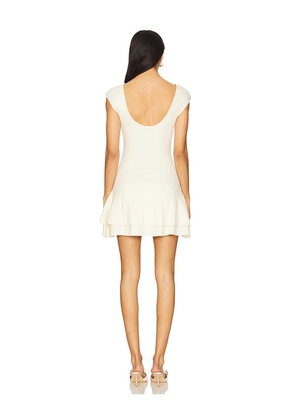 MAJORELLE Noely Mini Dress in Cream. Size M. Also in S, L, XL.