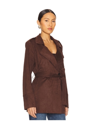 Lovers and Friends Faux Suede Lana Jacket in Brown. Size M. Also in XXS, XS, S, L.