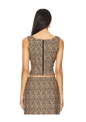 Miaou Imogene Corset in Brown. Size S. Also in XXS, XS, L, XL.