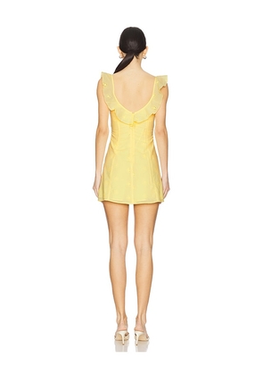 MORE TO COME Jay Mini Dress in Lemon. Size L. Also in XXS, XS, S, M.