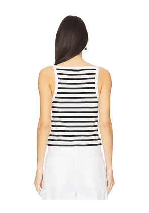 La Ligne Striped Cropped Tank in White. Size XL. Also in M.