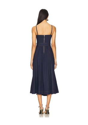 Karina Grimaldi Maverick Denim Dress in Blue. Size L. Also in XS, S, M.