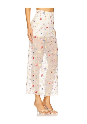 L'Academie Loreen Midi Skirt in Cream. Size M. Also in XXS, L, XL.