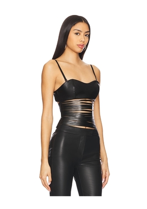 NIIHAI Leather Lazer Top in Black. Size M. Also in S.