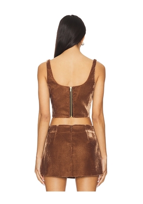 Leslie Amon x REVOLVE Desert Top in Brown. Size M. Also in S, XS.