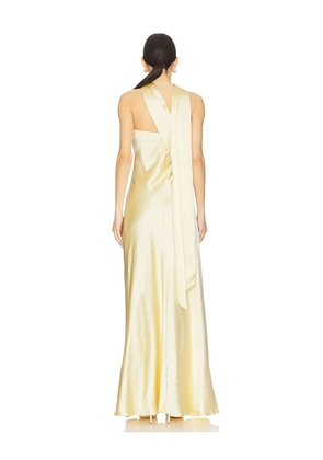 MISHA Lilia Gown in Lemon. Size S. Also in M, L, XXL.