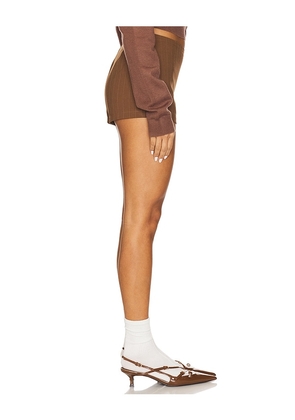 LIONESS Reborn Mini Short in Chocolate. Size M. Also in L.