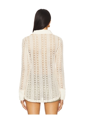 LIONESS Unveiling Shirt in Cream. Size XS. Also in XXS.