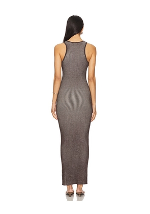 LIONESS Rebirth Maxi Dress in Chocolate. Size M. Also in XS, S, L.