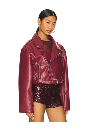 LIONESS Staten Island Jacket in Burgundy. Size S. Also in XXS, XS, M, L, XL, XXL.
