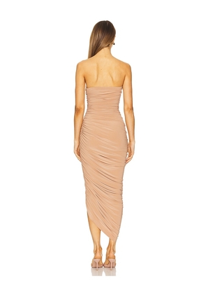 Norma Kamali Diana Strapless Gown in Nude. Size M. Also in XL.