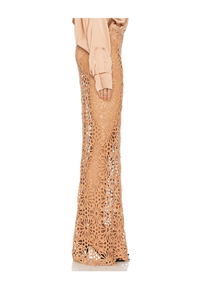 Norma Kamali Obie Long Skirt in Brown. Size S. Also in M.