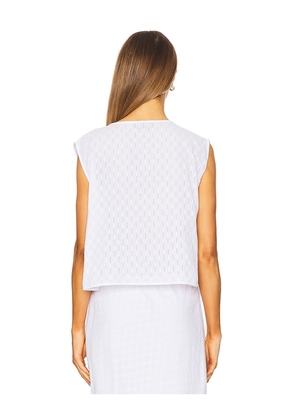 LNA Kala Eyelet Top in White. Size S. Also in XS, M.