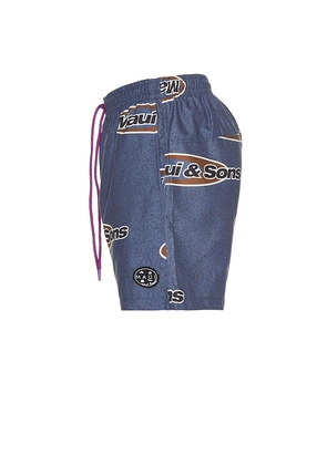 Maui and Sons Flying Disc Pool Short in Blue. Size M. Also in L.
