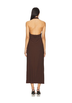 MISHA Celine Dress in Chocolate. Size M. Also in L, XL, XXL.