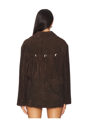 LAMARQUE x REVOLVE Alma Jacket in Chocolate. Size M. Also in S, XS, L.