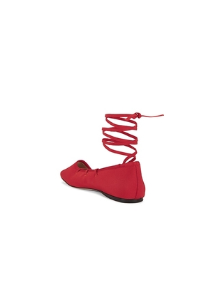 Loeffler Randall Louisa Lace Up Ballet Flat in Red. Size 8. Also in 9.