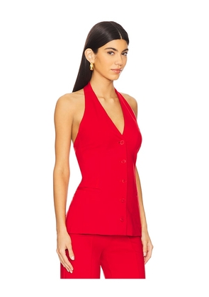 L'Academie Kain Vest Top in Red. Size M. Also in S.