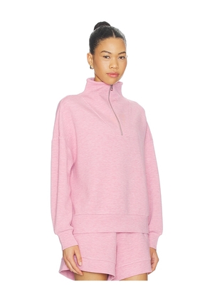 Varley Hawley Half Zip Sweater in Rose. Size L. Also in XS, S, M.