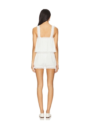MORE TO COME Sammy Short Set in White. Size M. Also in XS, XL.