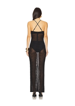 Michael Costello x REVOLVE Amelie Embellished Maxi Dress in Black. Size M. Also in L, XL.