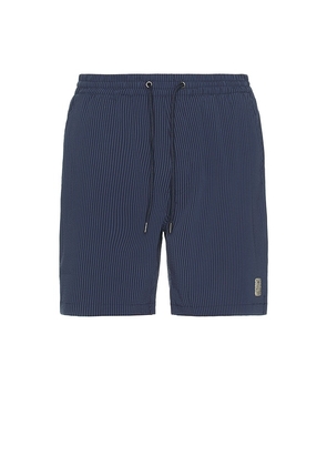 Marine Layer 6 Stretch Swim Trunk in Blue. Size L. Also in M, S, XL/1X.