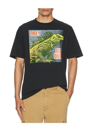 Obey No One Reptile Tee in Black. Size M. Also in L.
