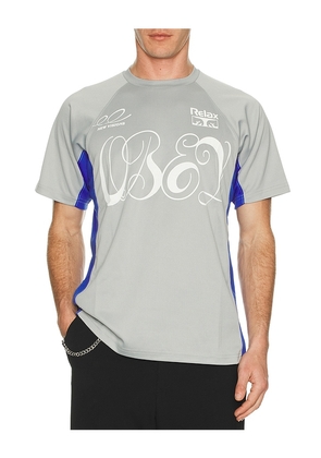 Obey Plaza Active Tee in Grey. Size M. Also in S, L, XL/1X.