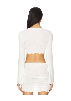 lovewave The Lenai Knit Top in White. Size XS. Also in S, M, L.