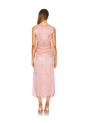 LPA Daphne Midi Dress in Pink. Size XS. Also in L, XL.