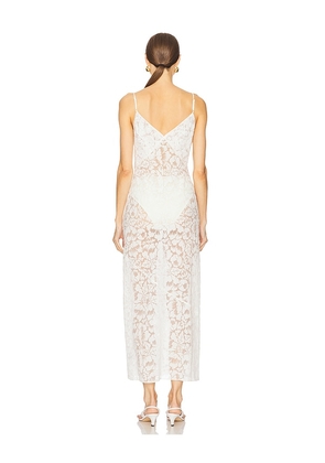 onia Burnout Slip Dress in White. Size M. Also in S, L.