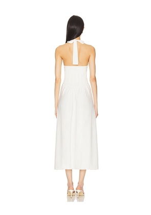 MAJORELLE Alora Midi Dress in Ivory. Size XS. Also in L, XL.
