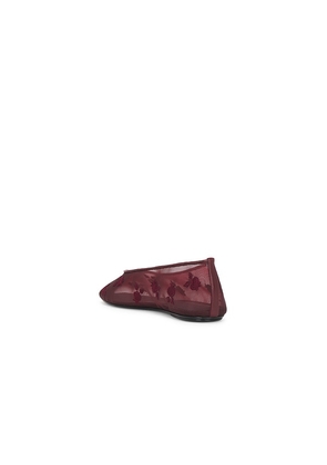 Magda Butrym Mesh Ballet Flat in Burgundy. Size 37. Also in 36.