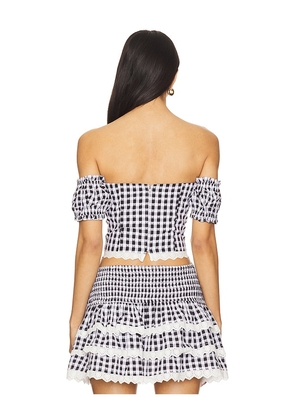 MAJORELLE Reece Top in Black,White. Size M. Also in XS.