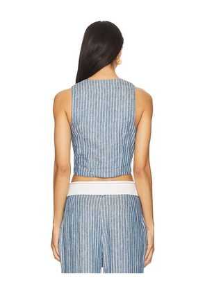 OSIS STUDIO Debbie Vest in Blue. Size M. Also in XS, S, L.