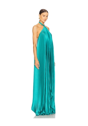 L'IDEE Deesse Gown in Teal. Size 12/L. Also in 8/S.