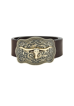 LAMARQUE x REVOLVE Rodeo Buckle Belt in Brown. Size S. Also in M, L.