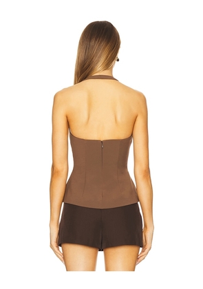 MISHA Alusia Top in Brown. Size M. Also in XS.
