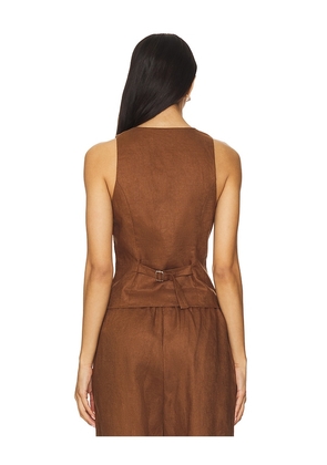 Lovers and Friends Asa Vest in Brown. Size S. Also in XS, M.