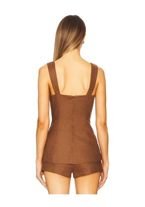 Lovers and Friends Brixton Top in Brown. Size S. Also in XS, M.