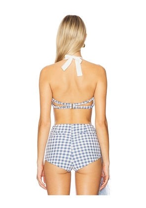 Milkwhite Bra Top in Blue. Size M. Also in S, L.