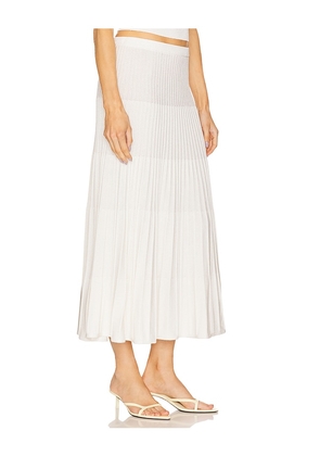 L'Academie Cheryl Breezy Midi Skirt in Ivory. Size M. Also in S, XS.